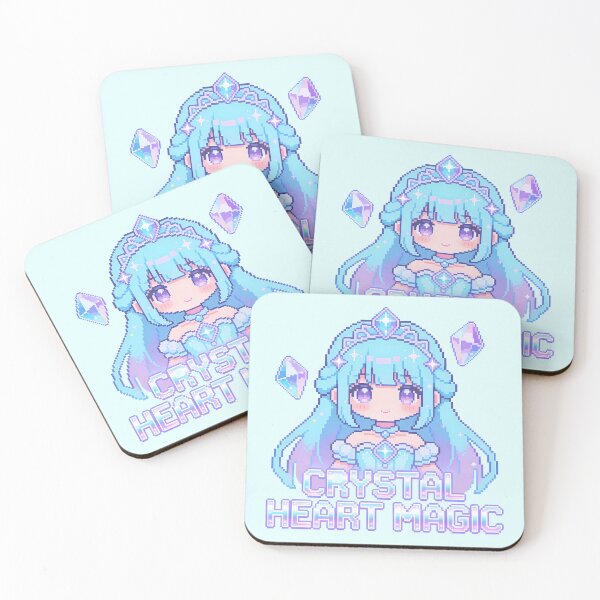 Item preview, Crystal Heart Magic - Ice Princess Anime Pixel Art designed and sold by PotionPixelArt.