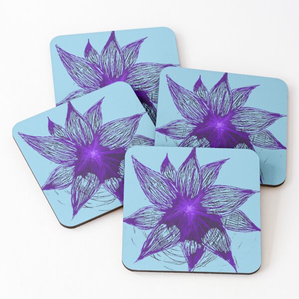Item preview, Gothic Purple Neon Sketch Flower designed and sold by UrbanVisions.