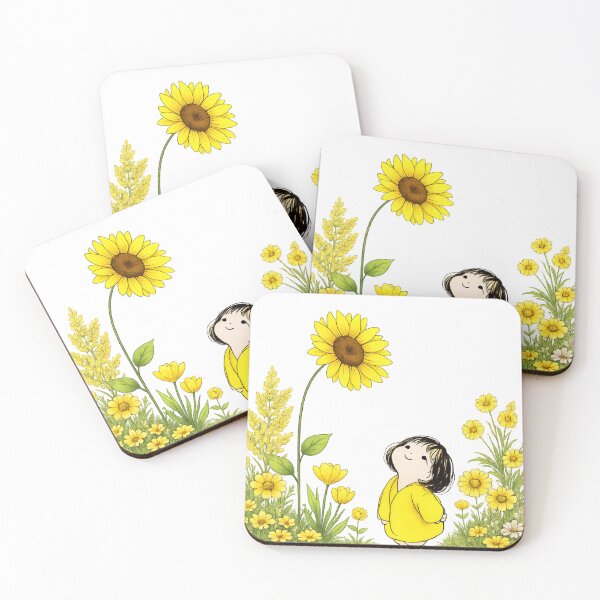 Item preview, Cute Sunflower Girl Floral Art designed and sold by Reshmakhan.