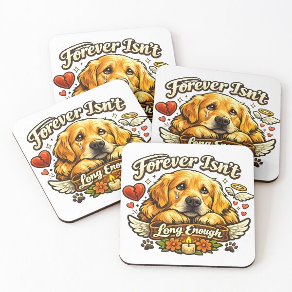 Item preview, Forever Isn't Long Enough Golden Retriever Angel  designed and sold by Sahil Randhawa.