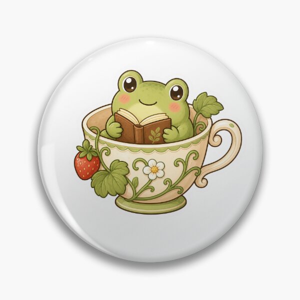 Item preview, Cozy Frog Reading In A Teacup designed and sold by The-Art-of-D.