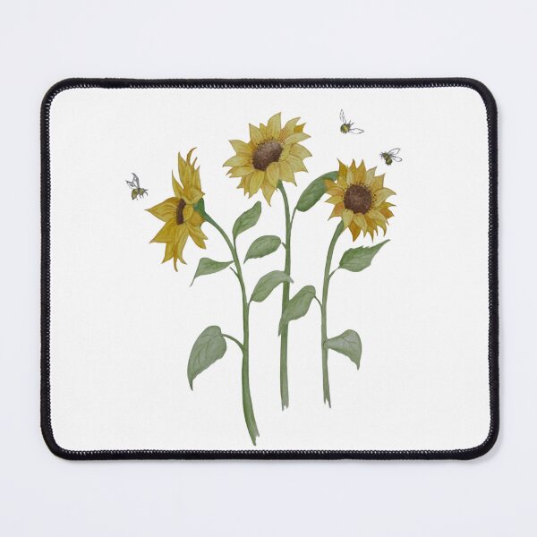 Item preview, Sunflowers with Bees designed and sold by castawayscot.