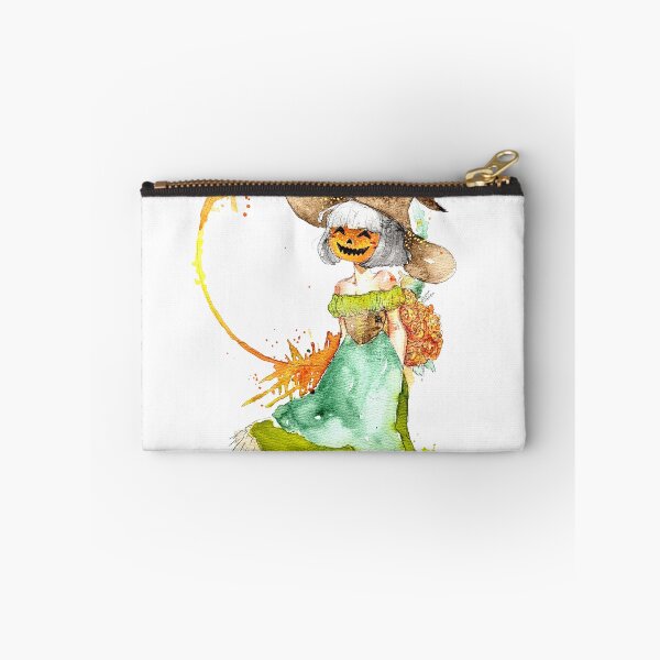 Item preview, Cute seasonal pumpkin witch with flowers - Abstract watercolor art design wall decor - Unique Gifts for Her designed and sold by DearhoneyandArt.
