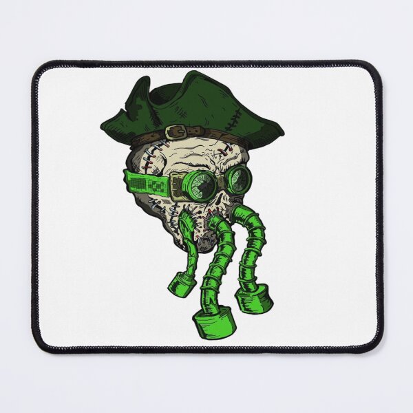 Item preview, Post-Apocalyptic Pirate Skull Cybernetic Art colored designed and sold by HELLPclothing.