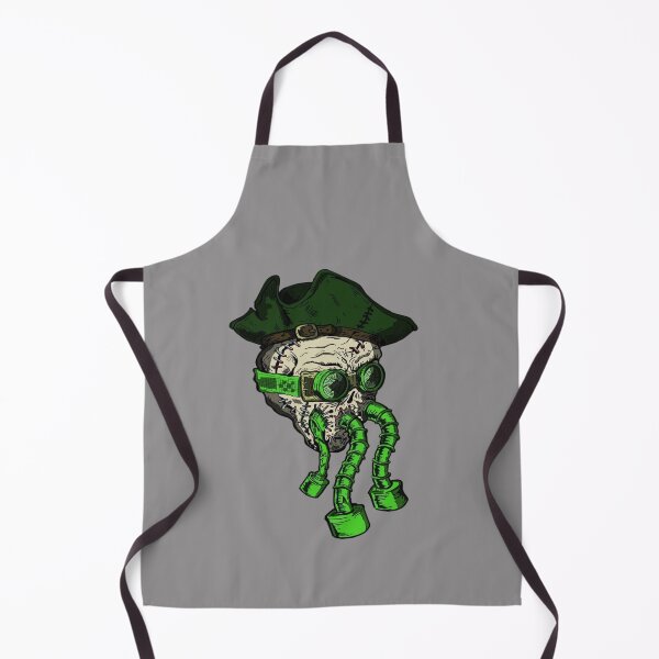 Item preview, Post-Apocalyptic Pirate Skull Cybernetic Art colored designed and sold by HELLPclothing.