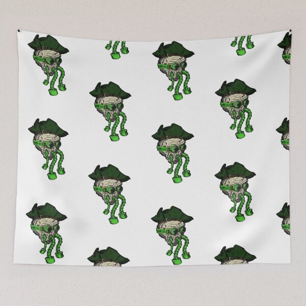 Item preview, Post-Apocalyptic Pirate Skull Cybernetic Art colored  designed and sold by HELLPclothing.