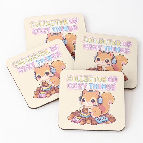 Item preview, Collector of Cozy Things - Cute Gamer Squirrel Pixel Art designed and sold by PotionPixelArt.