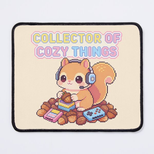 Item preview, Collector of Cozy Things - Cute Gamer Squirrel Pixel Art designed and sold by PotionPixelArt.