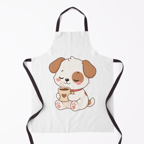 Item preview, Cute Sleepy Puppy Holding Coffee Mug Kawaii Design designed and sold by Seculinator.