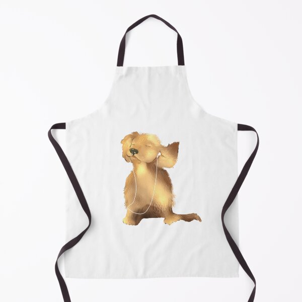 Item preview, cute dog with headphones designed and sold by ArtByOa.