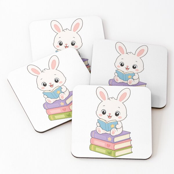 Item preview, Cute Bunny Reading Books Kawaii Cartoon Book Lover designed and sold by Seculinator.