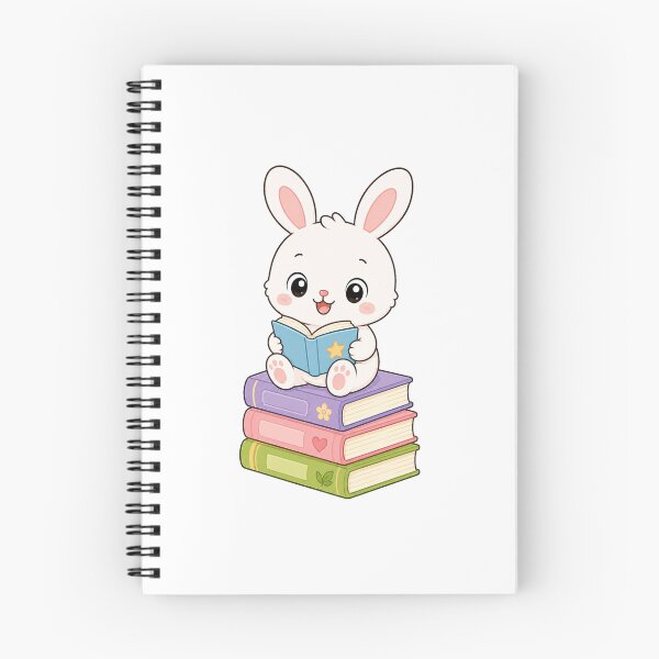 Item preview, Cute Bunny Reading Books Kawaii Cartoon Book Lover designed and sold by Seculinator.