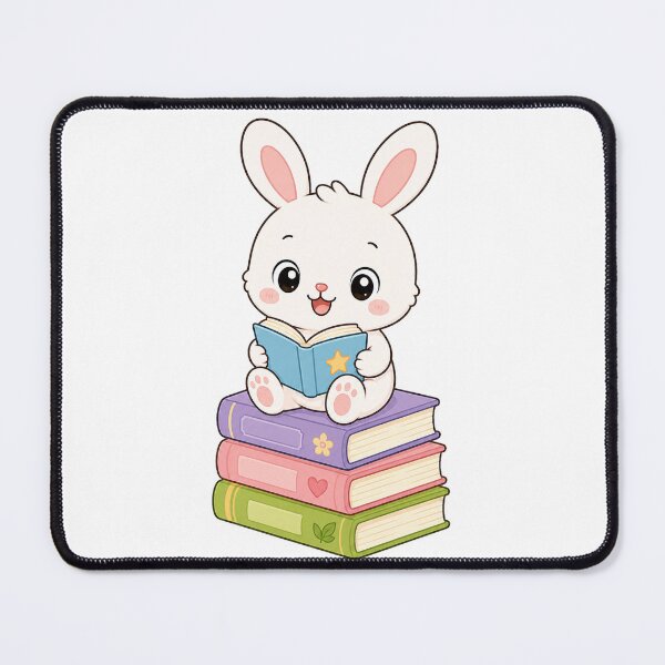 Item preview, Cute Bunny Reading Books Kawaii Cartoon Book Lover designed and sold by Seculinator.