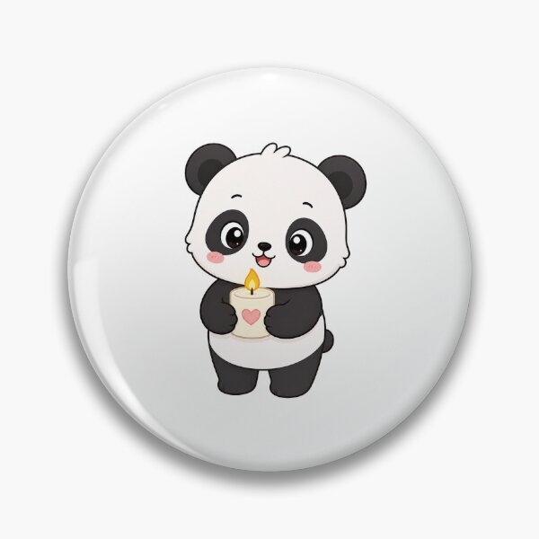 Item preview, Cute Panda Holding Heart Candle Kawaii Cartoon Design designed and sold by Seculinator.