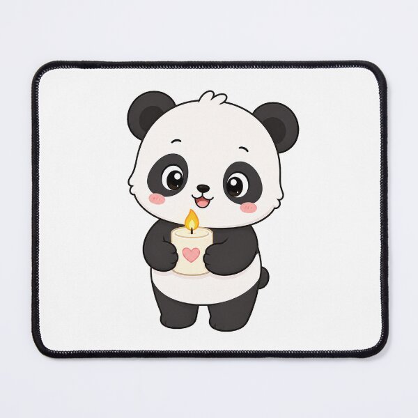 Item preview, Cute Panda Holding Heart Candle Kawaii Cartoon Design designed and sold by Seculinator.
