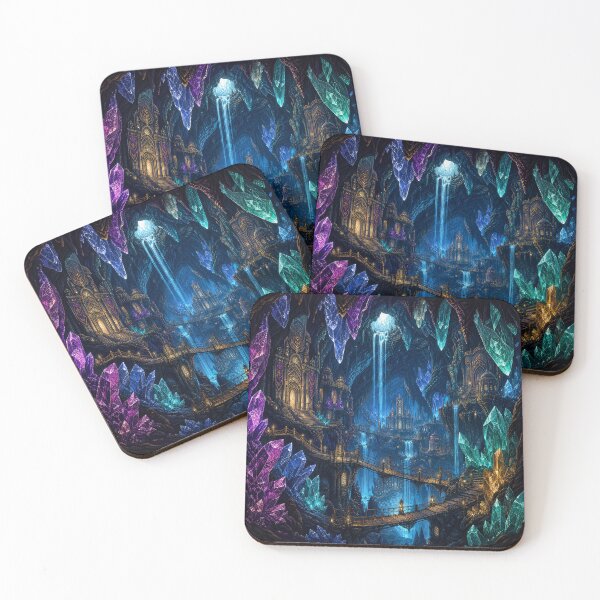 Item preview, Crystal Caverns | Mystical Crystal Cave Fantasy Graphic T-Shirt designed and sold by rushaib.