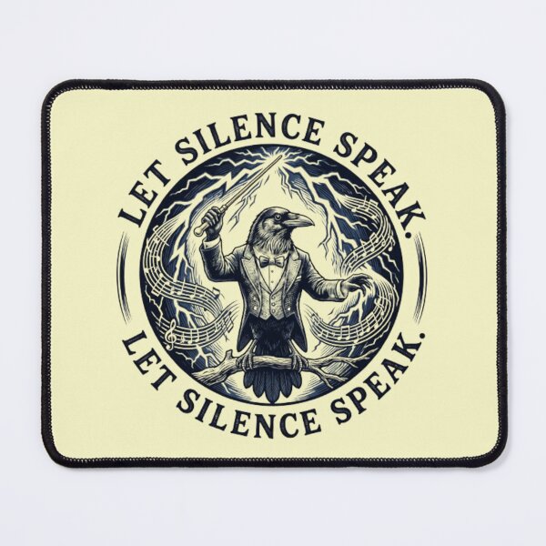Item preview, Let Silence Speak – Elegant Raven Symbolism Art designed and sold by Dogandesighn.