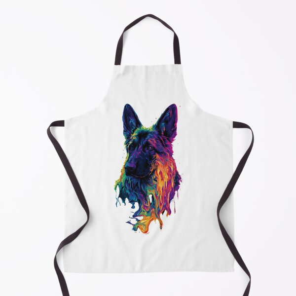 Item preview, German Shepherd Psychedelic Fluid Art Neon Rainbow Dog Portrait designed and sold by GrafikShoper.