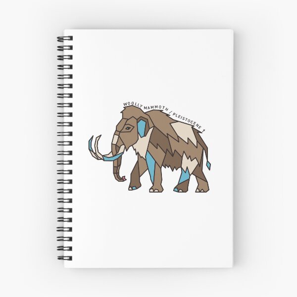 Item preview, Geometric Woolly Mammoth - Sky Blue Accent designed and sold by AnimalsKnowAll.