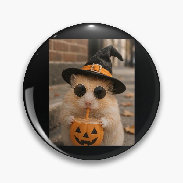 Item preview, Halloween Hamster Drinking Pumpkin Iced Coffee Funny Meme designed and sold by clothesy7.