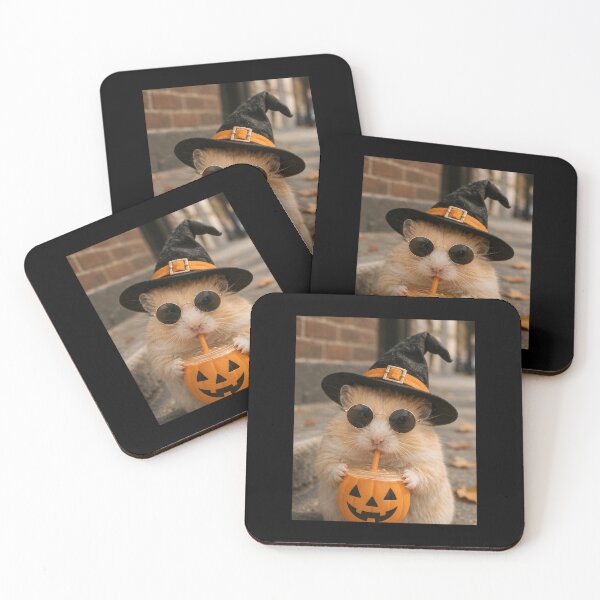Item preview, Halloween Hamster Drinking Pumpkin Iced Coffee Funny Meme designed and sold by clothesy7.