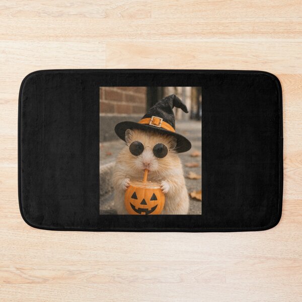 Item preview, Halloween Hamster Drinking Pumpkin Iced Coffee Funny Meme designed and sold by clothesy7.