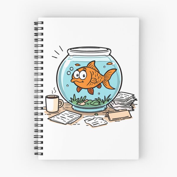 Item preview, Funny goldfish in fishbowl designed and sold by HappyDoodle11.