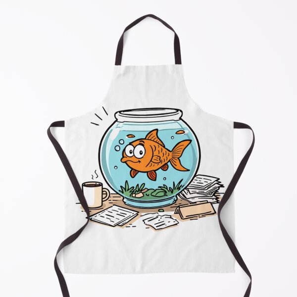 Item preview, Funny goldfish in fishbowl designed and sold by HappyDoodle11.