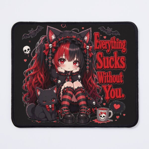 Item preview,  Cute Gothic Anime Girl Everything Sucks  designed and sold by Revyra Design .