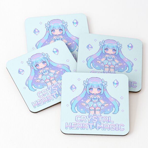Item preview, Crystal Heart Magic - Icy Princess Anime Pixel Art designed and sold by PotionPixelArt.