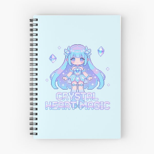 Item preview, Crystal Heart Magic - Icy Princess Anime Pixel Art designed and sold by PotionPixelArt.