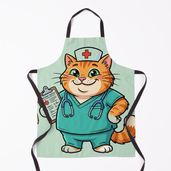 Item preview, Funny Nurse Cat Cute Cartoon Nursing Student Gift designed and sold by Arobinoz.