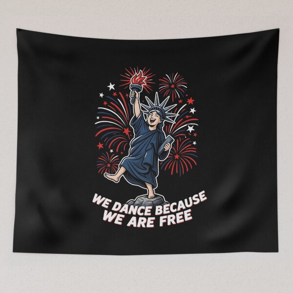 Item preview, We Dance Because We Are Free Artistic Patriotic Dancer designed and sold by Redgiant87x.