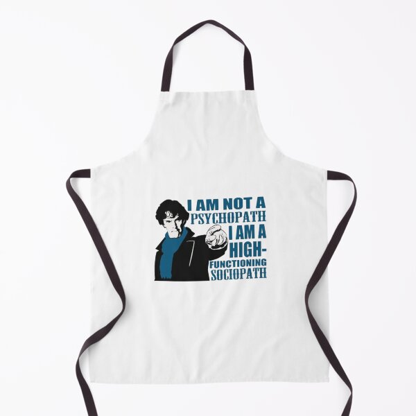 Aperçu de l'œuvre Je ne suis pas un psychopathe | Autocollant avec une citation de Sherlock Holmes inspirée de la BBC créée et vendue par suh shop.