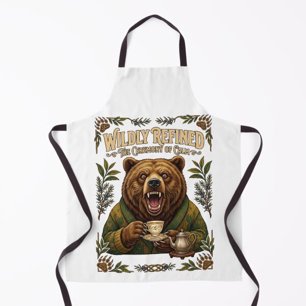 Item preview, Funny Bear Drinking Tea Cardigan designed and sold by TeeARTHY.