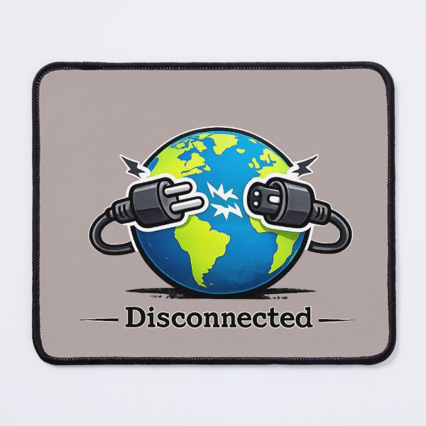 Item preview, Disconnected Earth Digital Detox Sticker designed and sold by PremVerse.