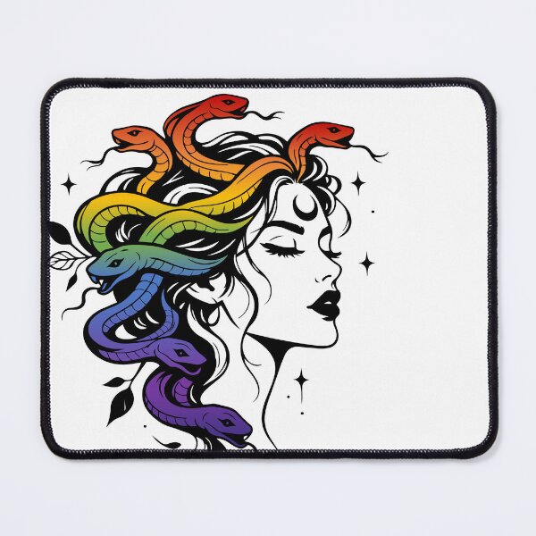 Item preview, Medusa with Rainbow Snakes designed and sold by Right-Brain.