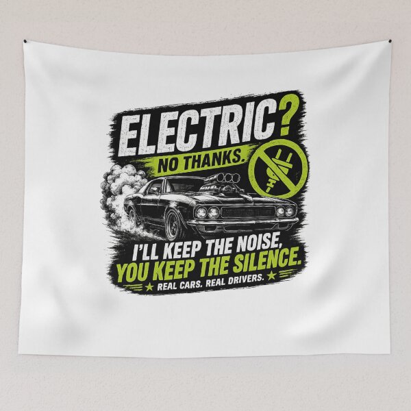 Aperçu de l'œuvre Électrique ? Non merci | T-shirt voiture américaine de muscle car créée et vendue par LukWer.