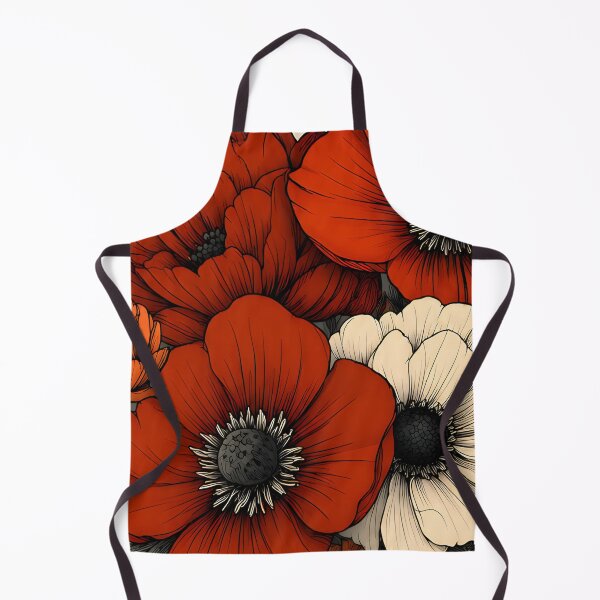 Item preview, Hearts 5 - Vintage Floral Heart Poppy Illustration designed and sold by NikaNavi.