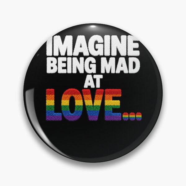 Item preview, Imagine Being Mad At Love – Rainbow LGBTQ Pride Love Wins Quote Design designed and sold by PosiMCreations.