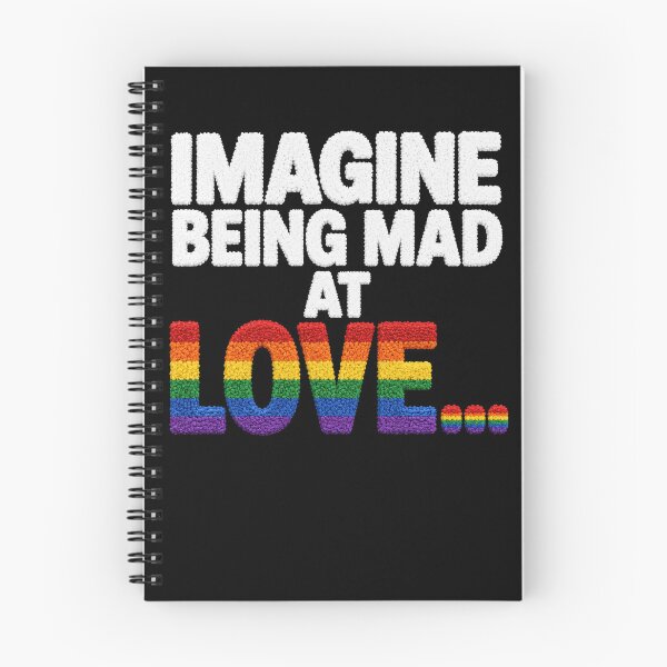 Item preview, Imagine Being Mad At Love – Rainbow LGBTQ Pride Love Wins Quote Design designed and sold by PosiMCreations.