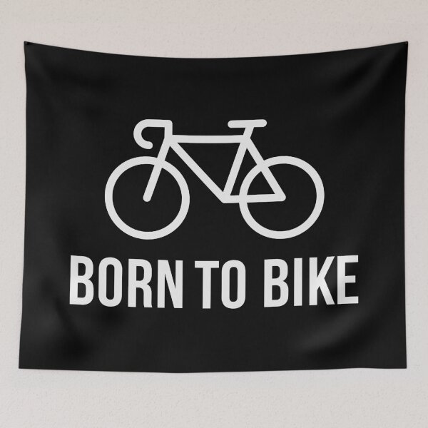 Item preview, Born To Bike (Bike Rider / Racing Bicycle / White) designed and sold by MrFaulbaum.