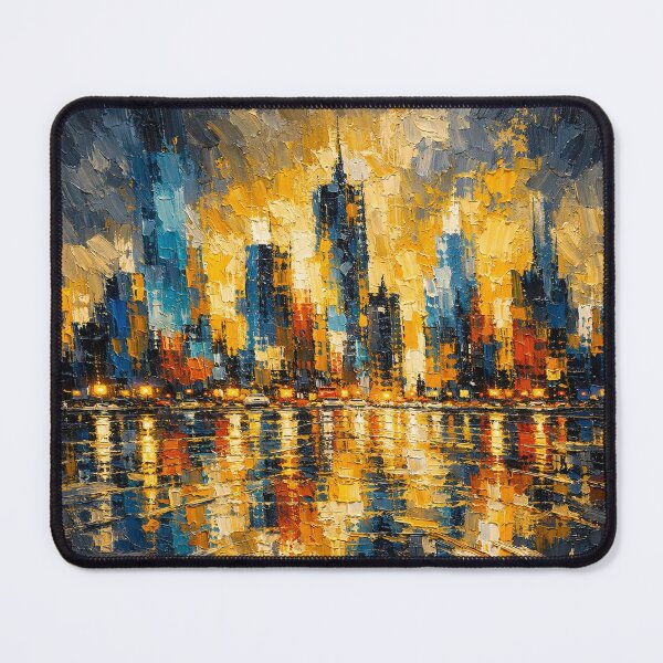 Item preview, Golden Reflections City Skyline designed and sold by Ingorgia Studio.