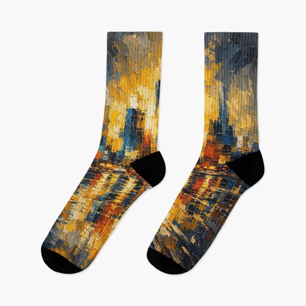 Item preview, Golden Reflections City Skyline designed and sold by Ingorgia Studio.