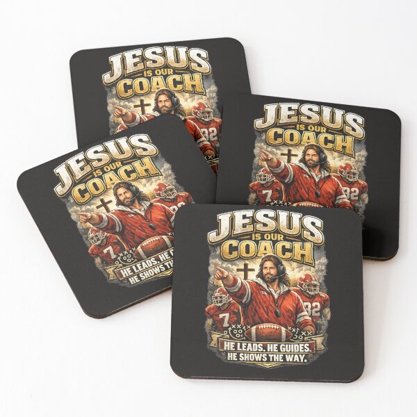 Item preview,  Jesus Is Our Coach, Jesus Leads Christian Apparel designed and sold by KINGDOM GOLD STUDIO.