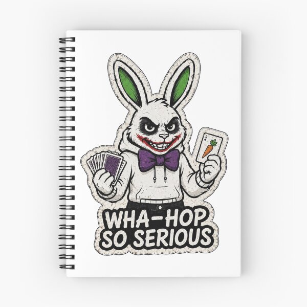 Item preview, WHA-HOP SO SERIOUS – Funny Mischievous Bunny Sticker, T-Shirt & Hoodie designed and sold by bunnymode.