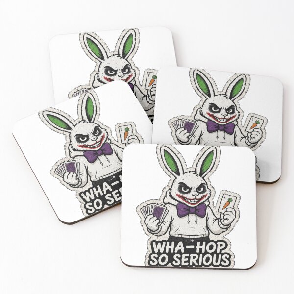 Item preview, WHA-HOP SO SERIOUS – Funny Mischievous Bunny Sticker, T-Shirt & Hoodie designed and sold by bunnymode.