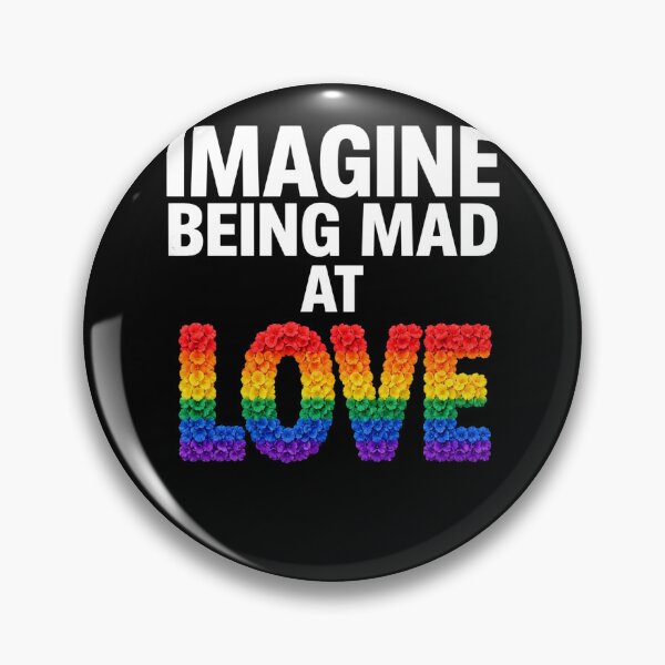Item preview, Imagine Being Mad At Love – Rainbow LGBTQ Pride Love Wins Quote Design designed and sold by PosiMCreations.