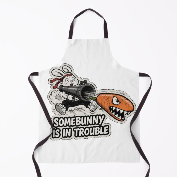 Item preview, SomeBunny Is In Trouble – Funny Action Bunny Sticker, T-Shirt & Hoodie designed and sold by bunnymode.