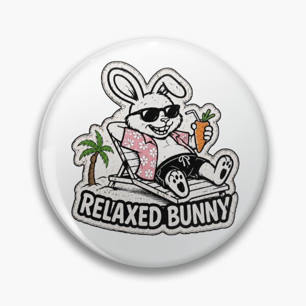 Item preview,  Relaxed Bunny – Funny Beach Rabbit Vacation Sticker, T-Shirt & Hoodie  designed and sold by bunnymode.